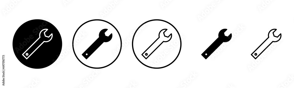 Wrench icon set illustration. repair icon. tools sign and symbol Wrench icon set illustration. repair icon. tools sign and symbol