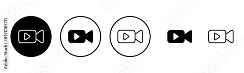 Free Download Video icon set illustration. video camera sign and symbol. movie sign. cinema - GFXLoad