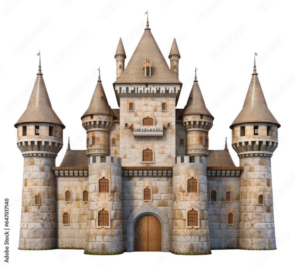 Castle Isolated on Transparent Background
