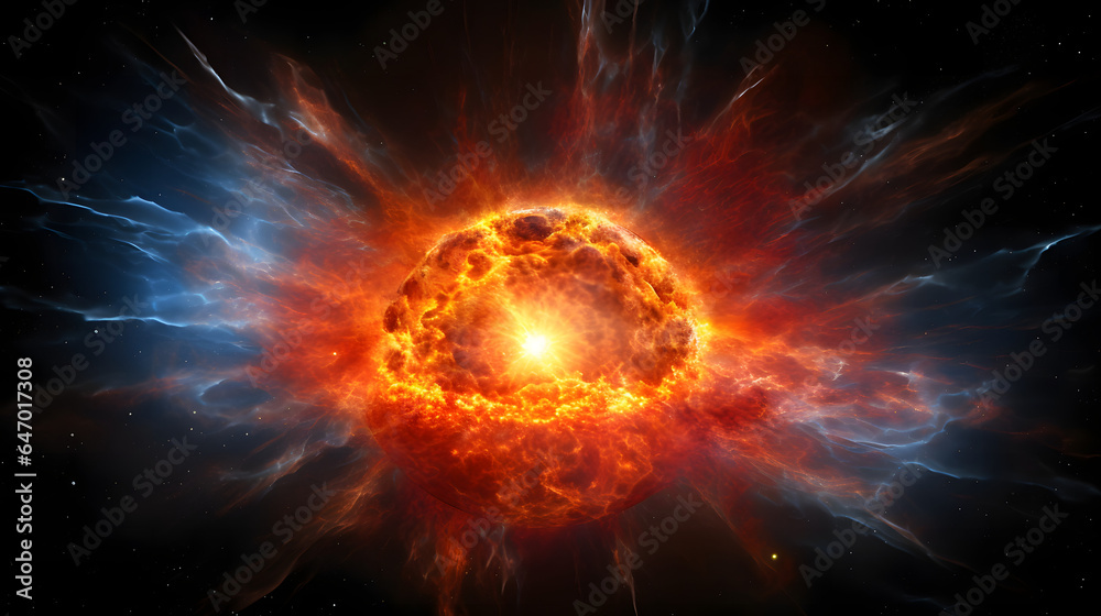 超新星爆発とは何か No.009  What is a Supernova Explosion Generative AI - obrazy, fototapety, plakaty 