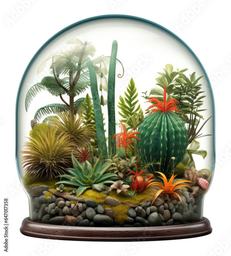 Terrarium Isolated on Transparent Background
