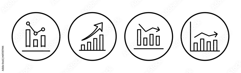 Growing graph Icon vector. Chart icon. Graph Icon Growing graph Icon vector. Chart icon. Graph Icon