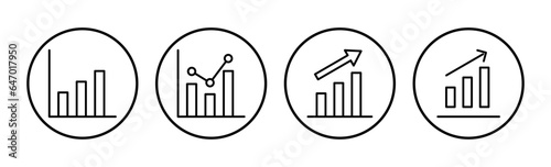 Growing graph Icon vector. Chart icon. Graph Icon