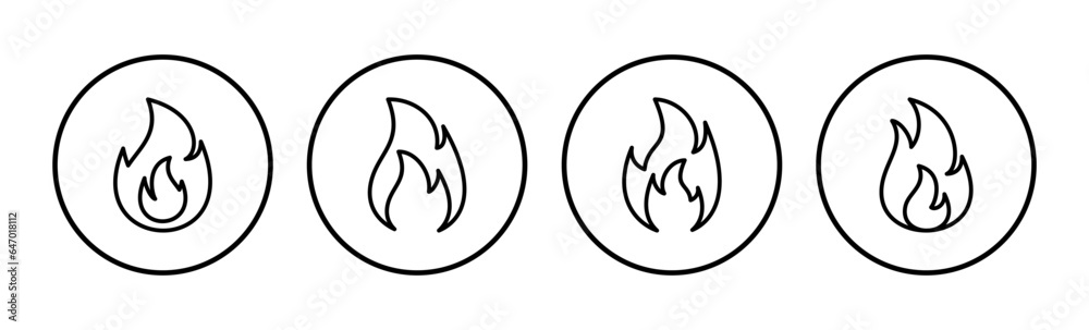 Fire icon vector. fire flame icon