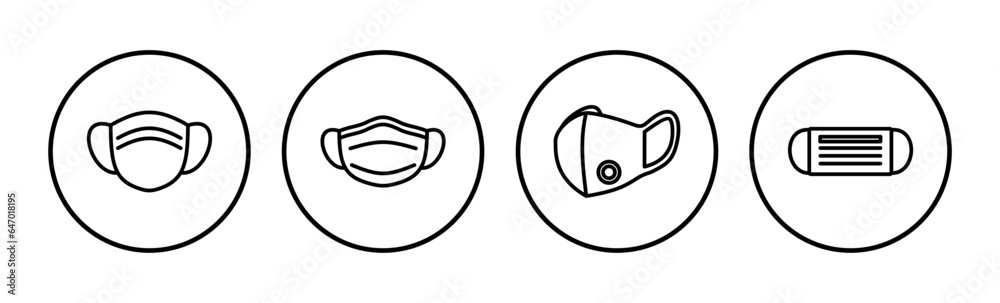 Face mask icon vector. medical Face Mask icon. Face mask icon vector. medical Face Mask icon.