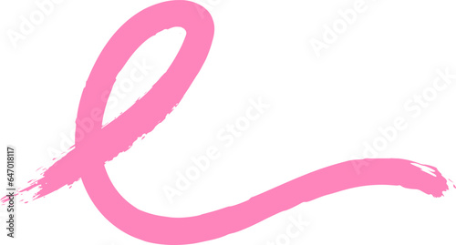 Pink breast cancer awareness ribbon