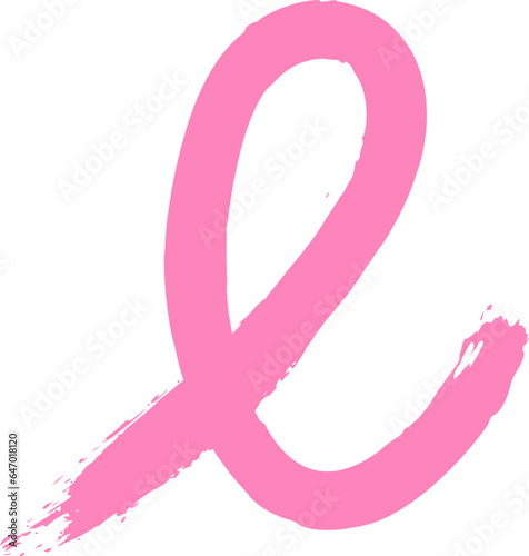 Pink breast cancer awareness ribbon