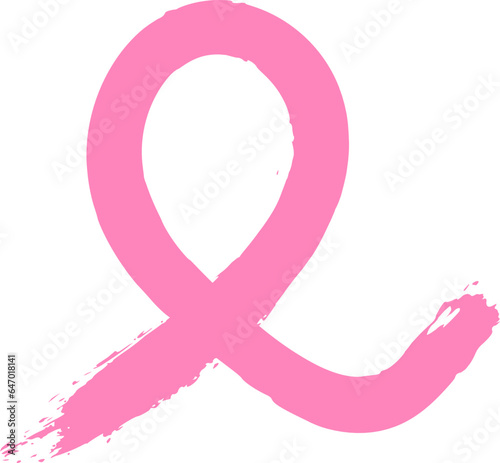 Pink breast cancer awareness ribbon