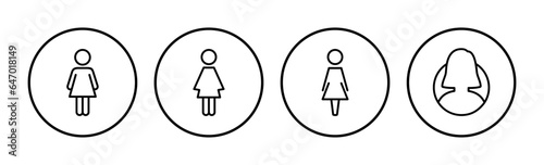 Female icon vector. toilet icon. restroom sign. gender