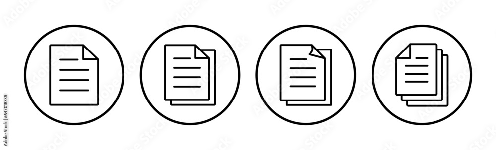 Document icon vector. Paper icon. File Icon Document icon vector. Paper icon. File Icon