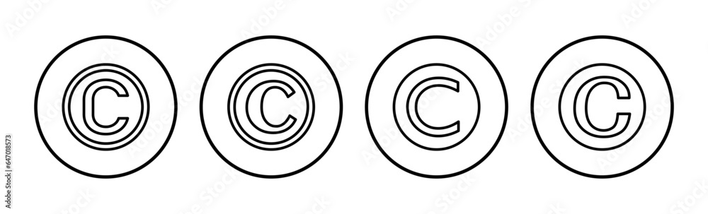 Copyright icon vector. copyright symbol Copyright icon vector. copyright symbol