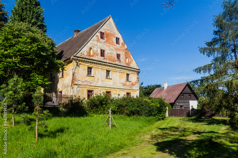 Fototapeta premium Houses in Drazejov village, Czech Republic
