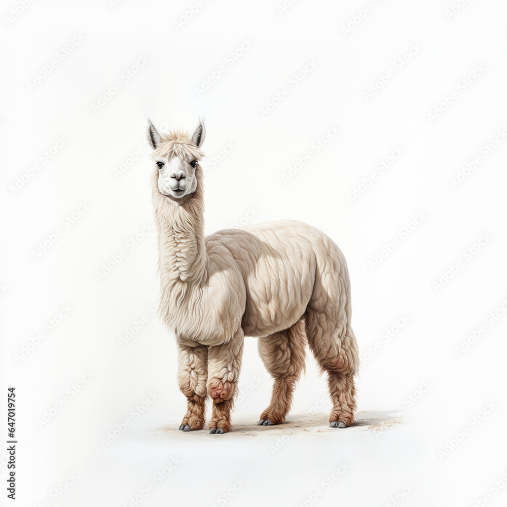 Fototapeta premium Baby Llma, Safari Animals, Nursery Decor, Baby Nursery Art, Kids Wall Art, Poster, Room Decor