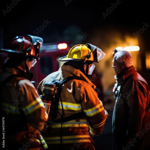 firefighters working together in an emergency
