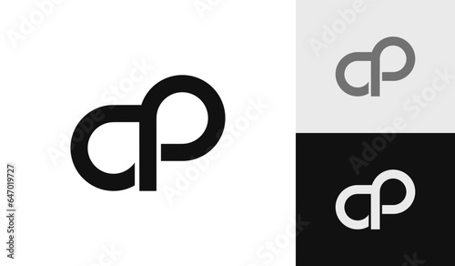 Letter AP initial monogram logo design