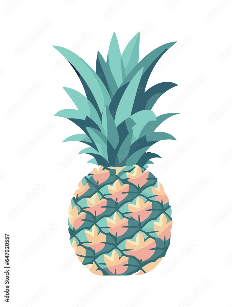 Ripe pineapple symbolizes healthy summer refreshment meal Ripe pineapple symbolizes healthy summer refreshment meal