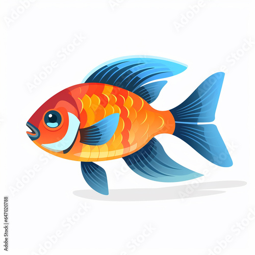 Menacing piranha fish illustration