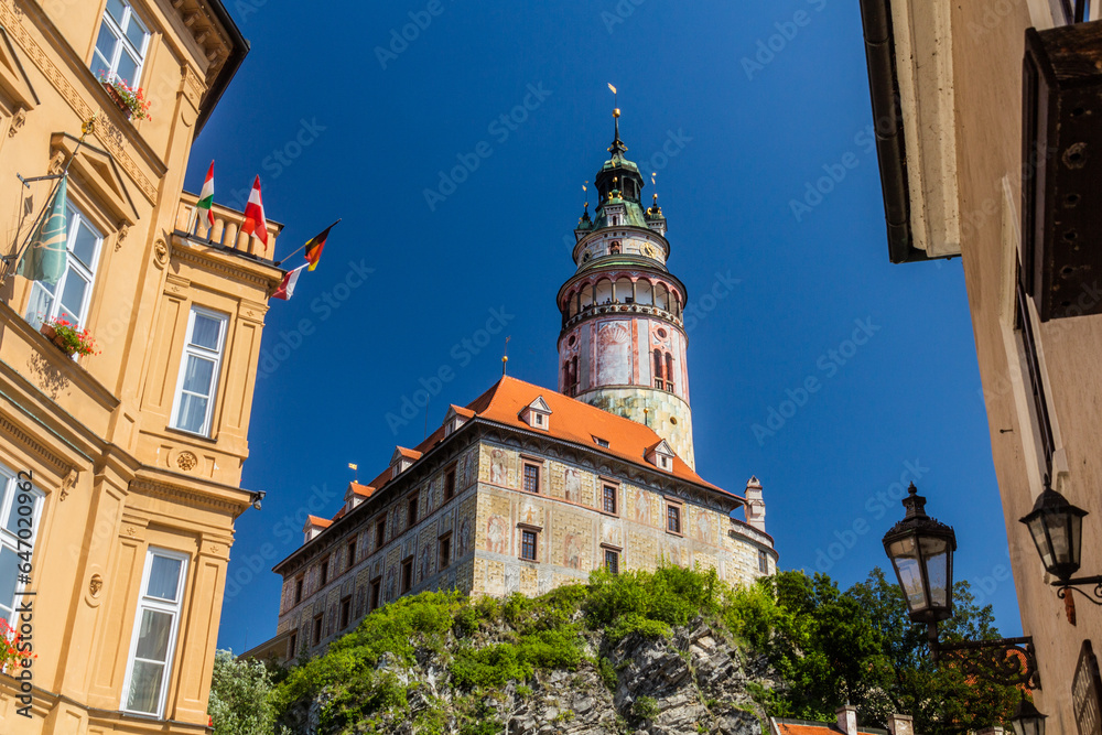 Tower of Cesky Krumlov chateau, Czech Republic