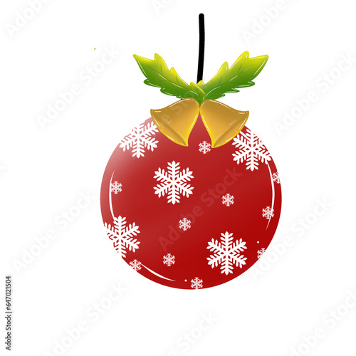 christmas ball with red bow