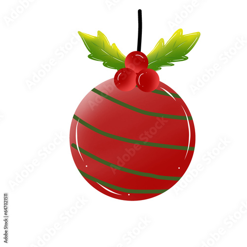red christmas ball