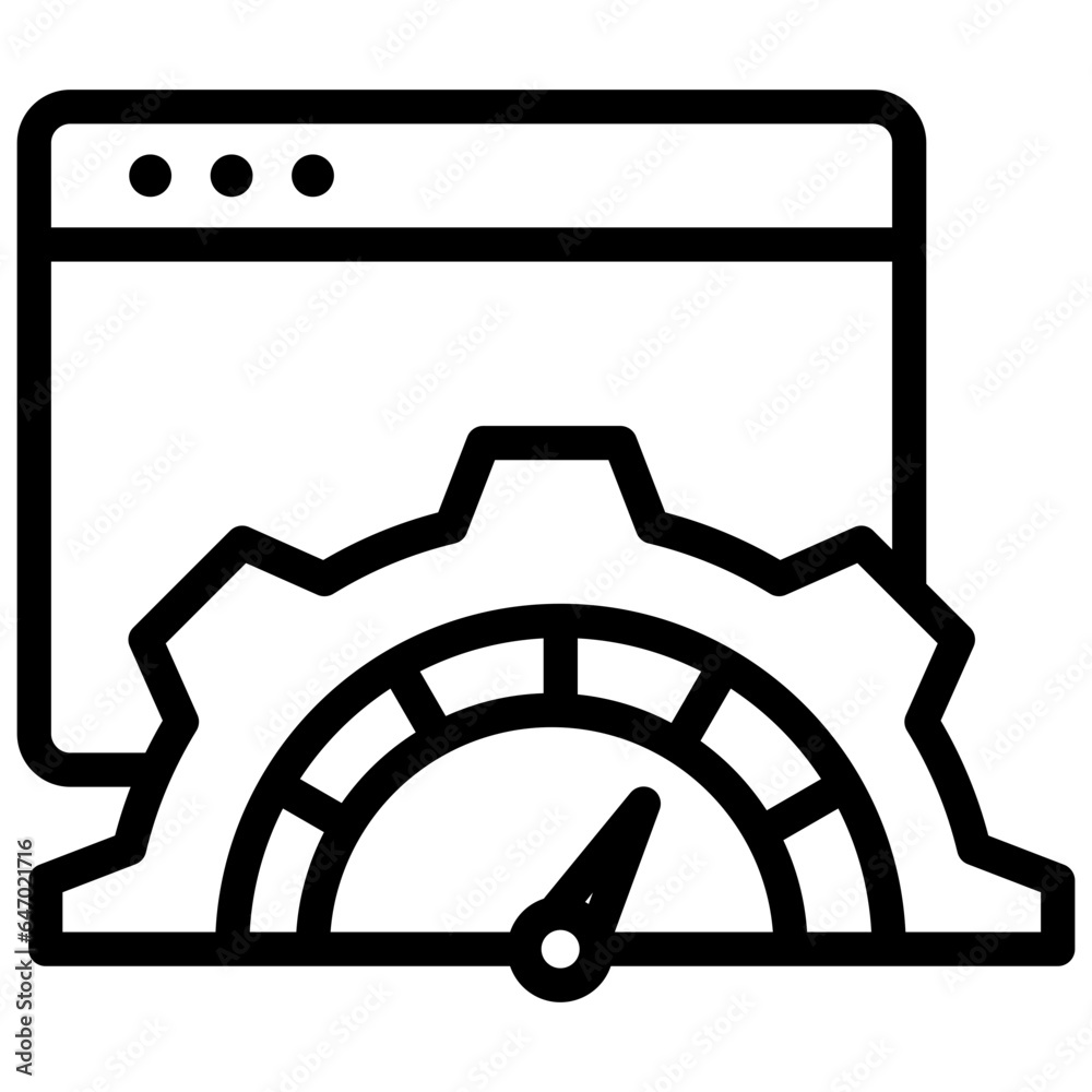 Optimization Tools Software Outline Icon