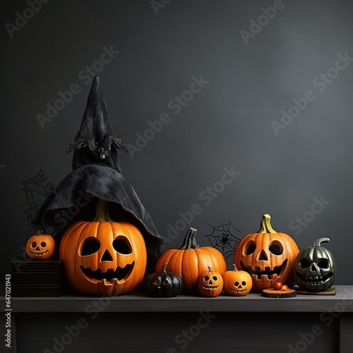 Halloween Pumpkin Fog Illustration Background