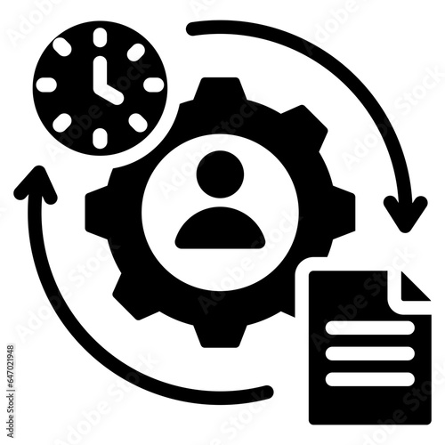 Resource Utilization Glyph Icon