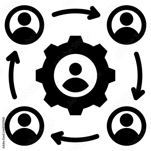 Stakeholder Engagement Glyph Icon