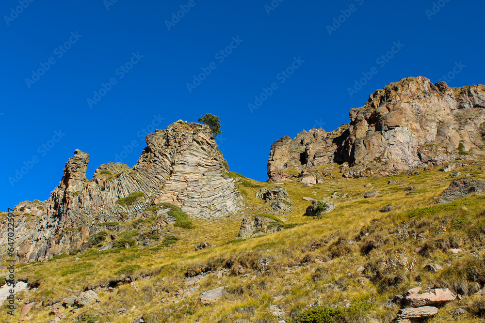 Granit rocks and Mountains in Mount Elbrus region