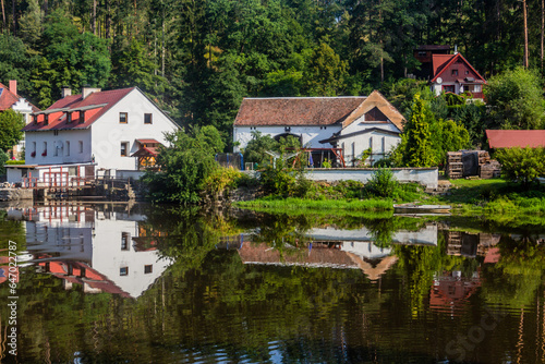 Kvechuv mlyn former mill at Luznice river, Czech Republic