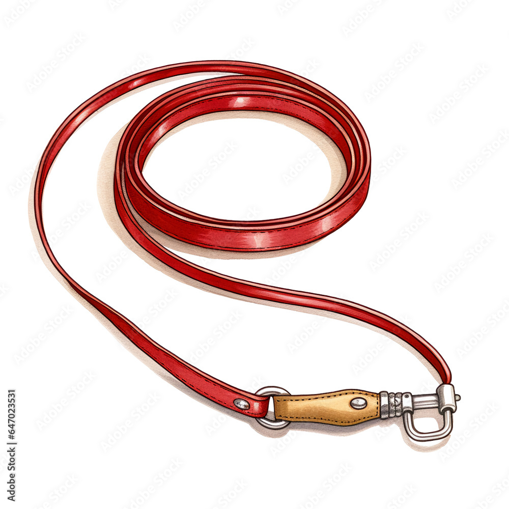 Fototapeta premium Canine Control: The Minimalist Dog Leash - Created with Generative AI Technology 