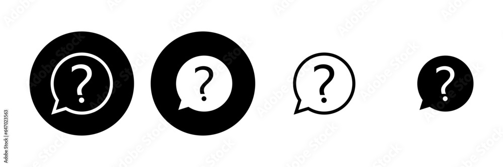Question icon set. question mark icon vector. Question icon set. question mark icon vector.