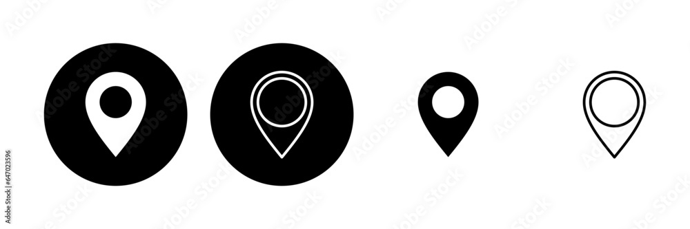 Pin icon set. Location icon vector. destination icon. map pin Pin icon set. Location icon vector. destination icon. map pin