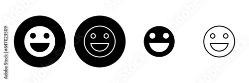 smile icon set. smile emoticon icon. feedback