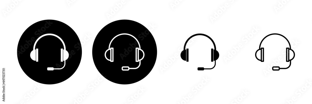 Headphone icon set. Headvector icon symbols Headphone icon set. Headvector icon symbols
