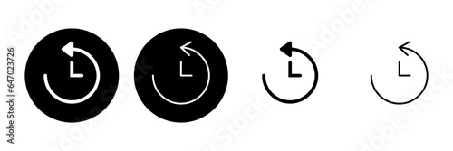History icon set. recent event history