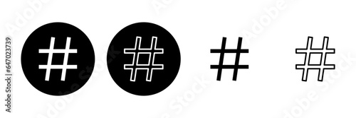 Hashtag icon set. hashtag symbol