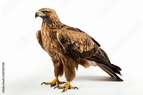 Golden Eagle Aquila chrysaetos, blank for design. Bird close-up. Background with place for text