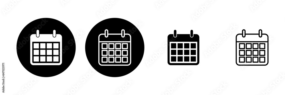Calendar icon set. Calender symbol. calendar vector icon Calendar icon set. Calender symbol. calendar vector icon