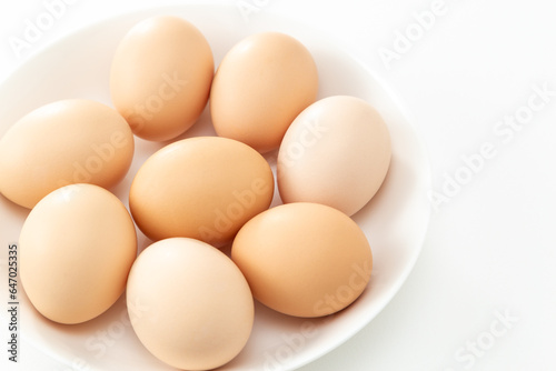 皿に盛られた卵
