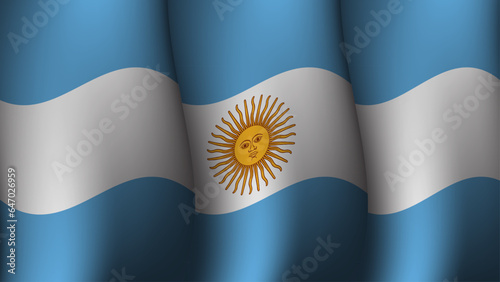 argentina waving flag background design vector illustration