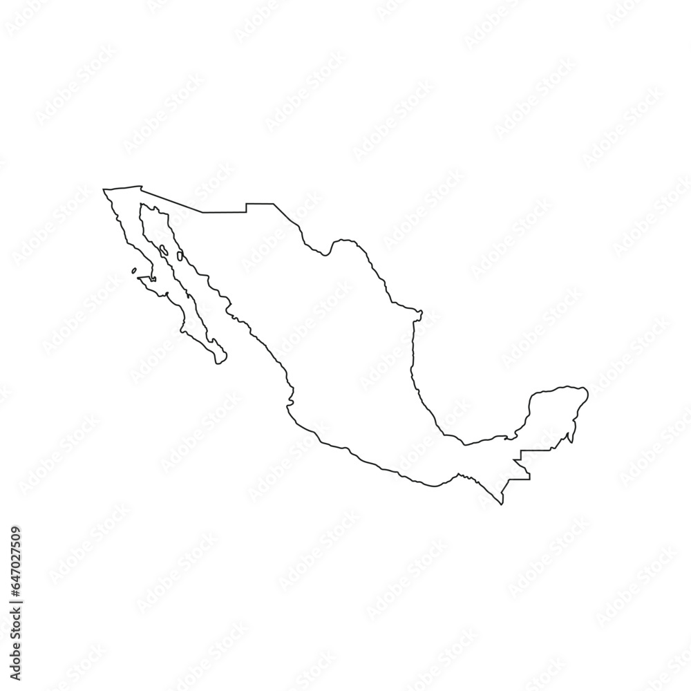 map of mexico icon vector