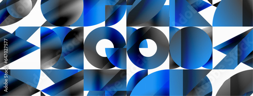 Geometric minimalism with triangles and circles. Blend of basic shapes creating serene, visually pleasing compositions. Wallpaper, banner, background, landing page, wall art, invitation, prints