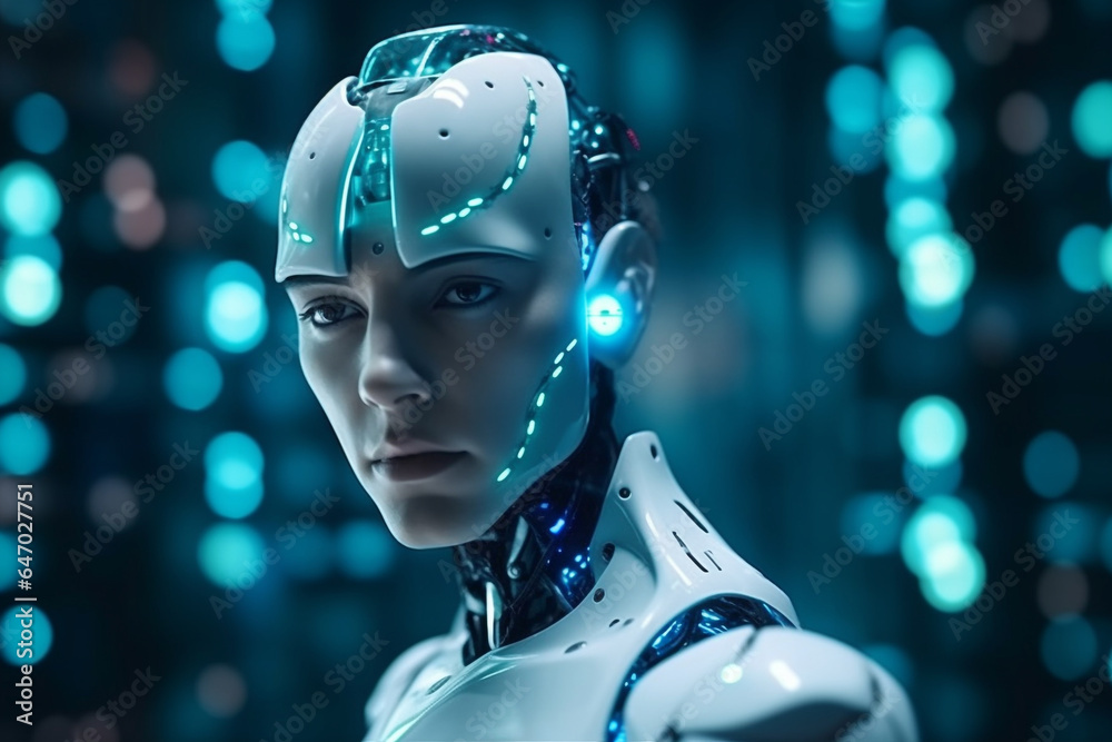 Chatbot Chat with AI, Artificial Intelligence. man using technology smart robot AI, artificial intelligence by enter command prompt for generates something, Futuristic technology transformation