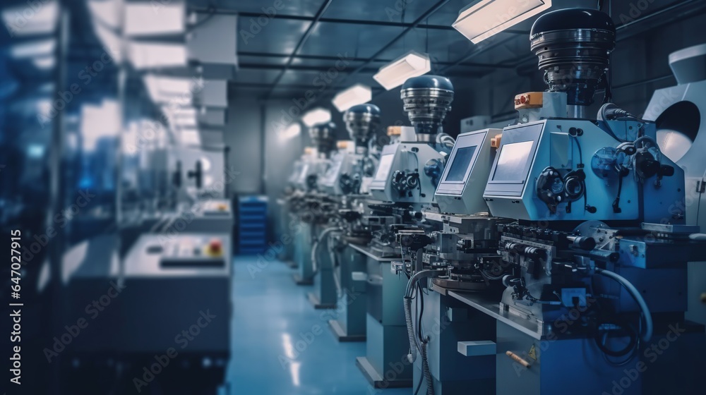 Tech machine at factory Generative AI