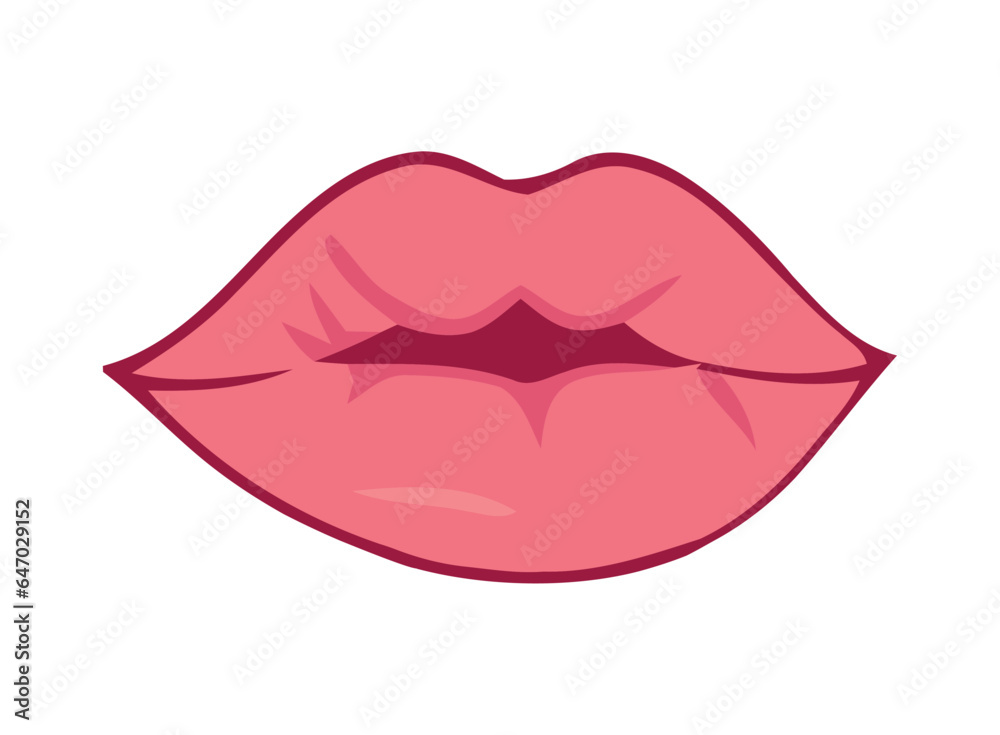Shiny lipstick symbolizes beauty and romance passion