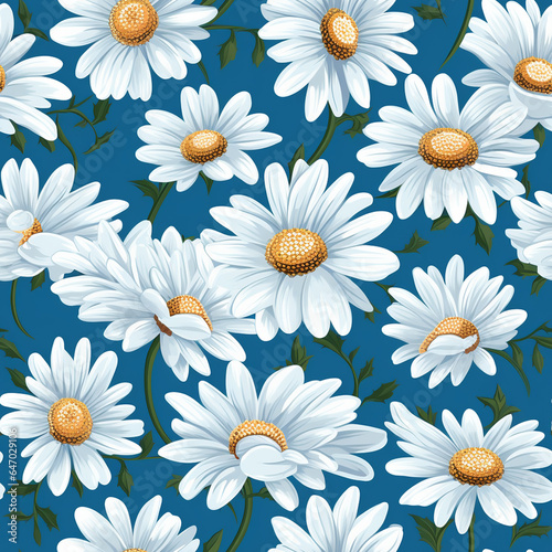 Floral daisy pattern for dress design