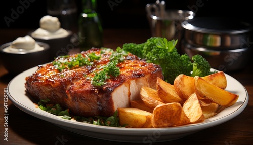 breaded pork with potatoes