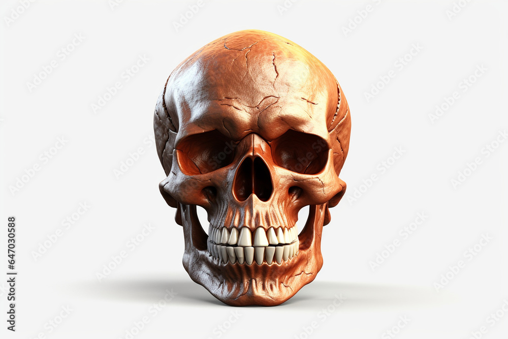 Obraz premium various kinds of 3d human skull models