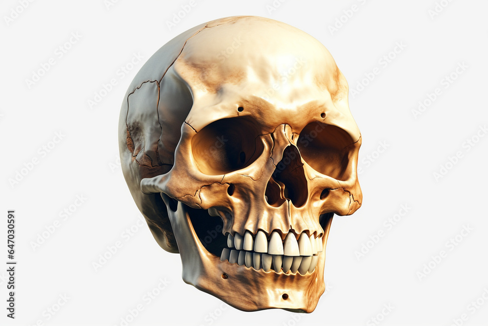 Obraz premium various kinds of 3d human skull models
